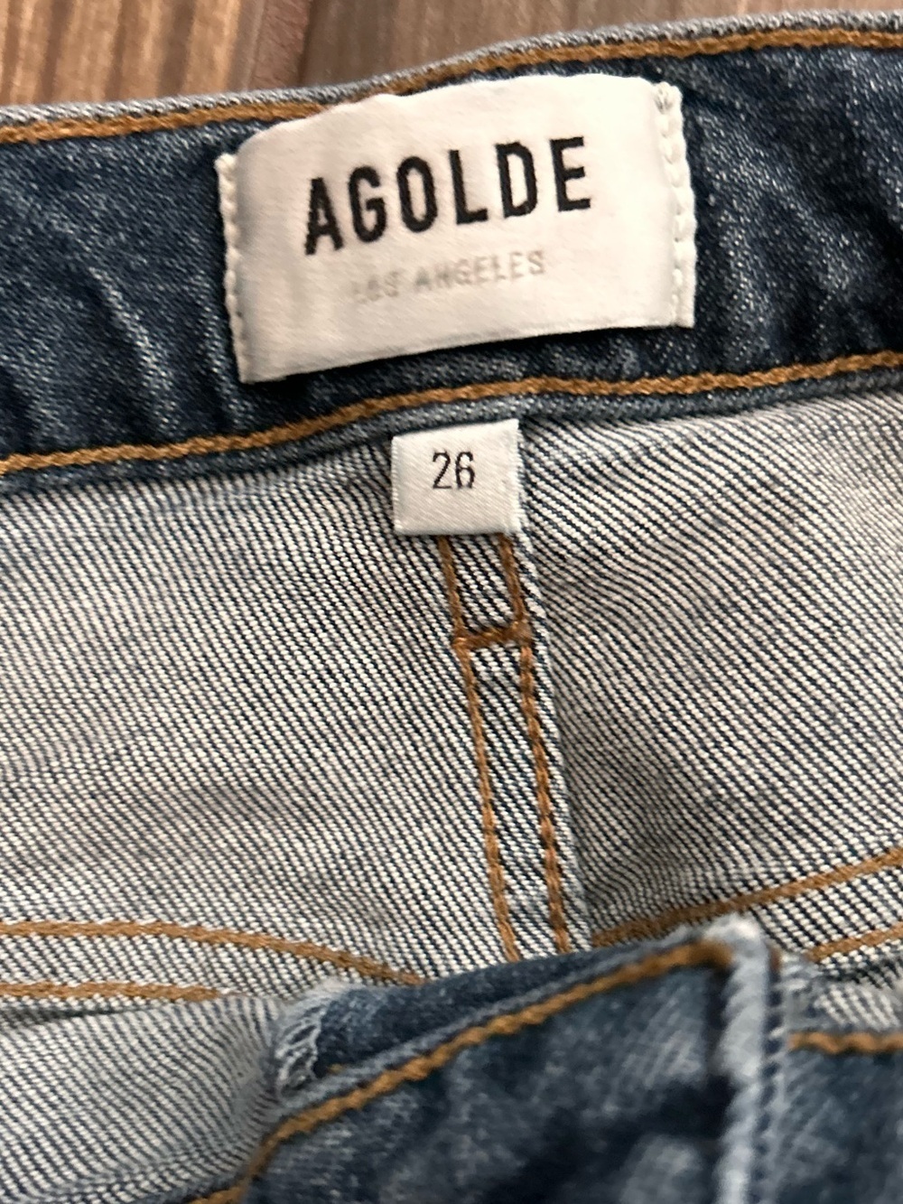AGOLDE Riley High Rise Straight Crop Jeans in Pastime Wash Sz 26 - Picture 7 of 8